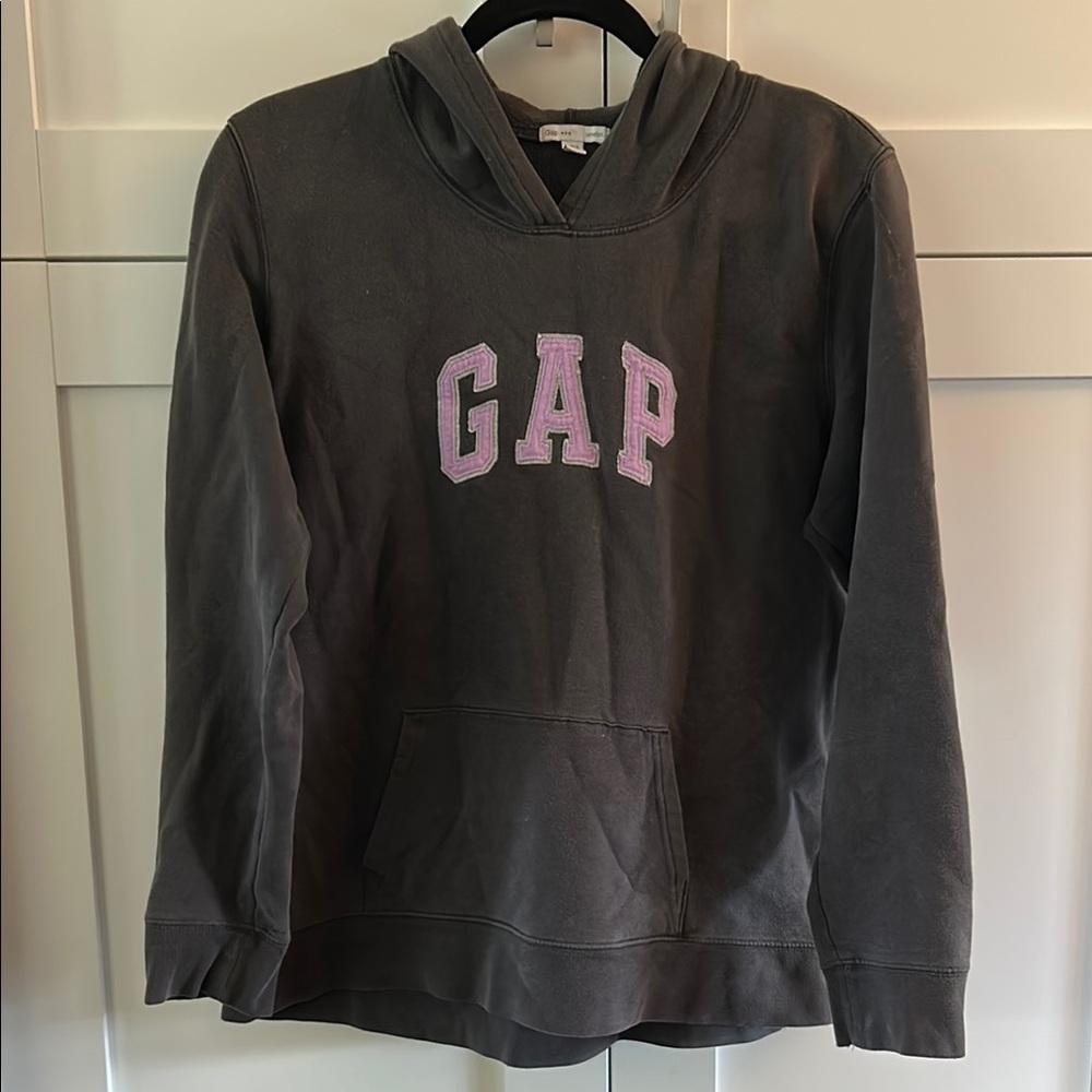 GAP Gray Hoodie with light purple Logo
